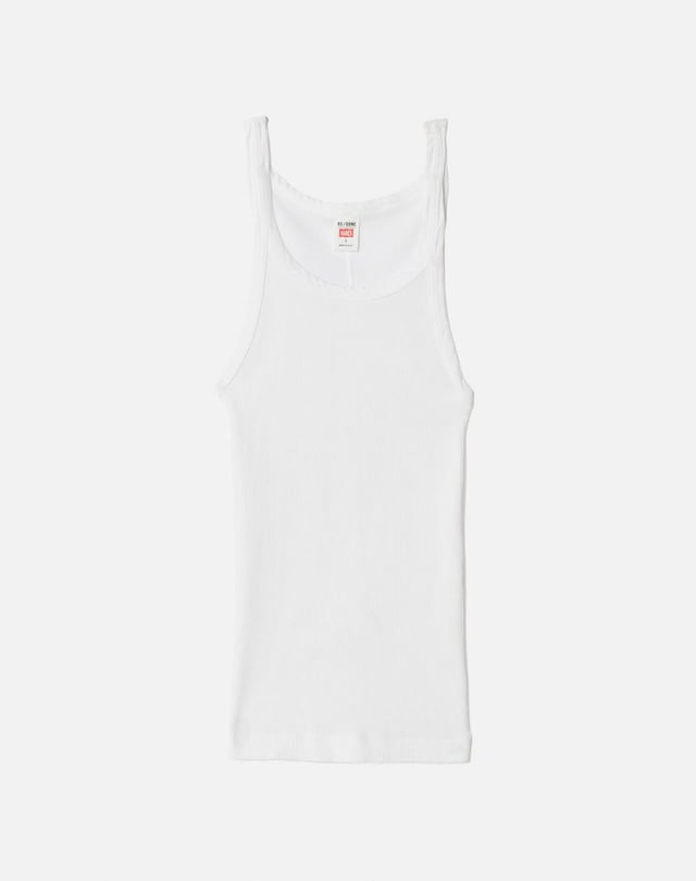 Hanes Ribbed Tank - Optic White