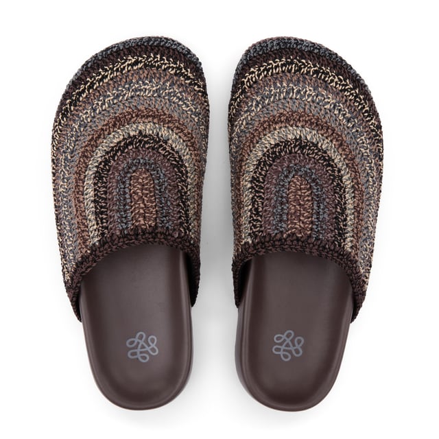 Bolinas Clog - Hand Crochet - Aspen Stripe