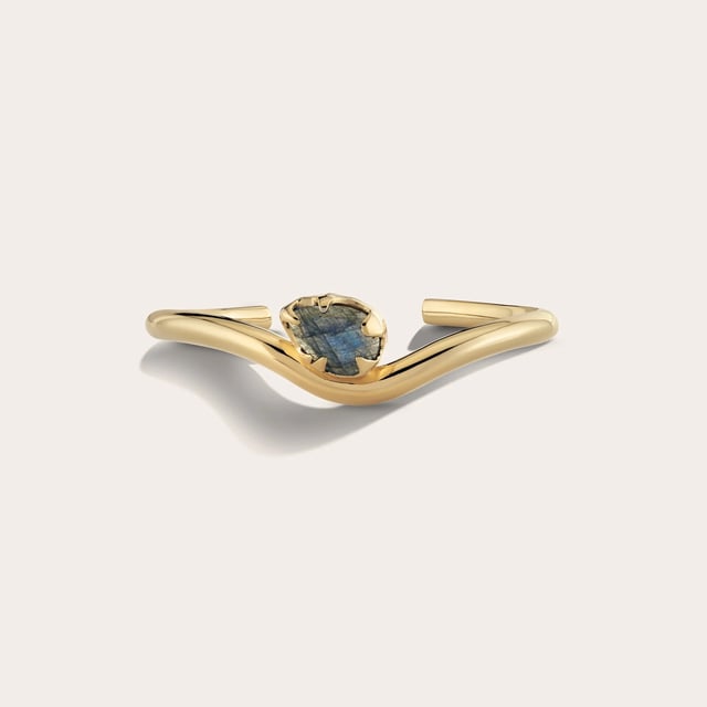Molten Statement Gemstone Cuff Bracelet