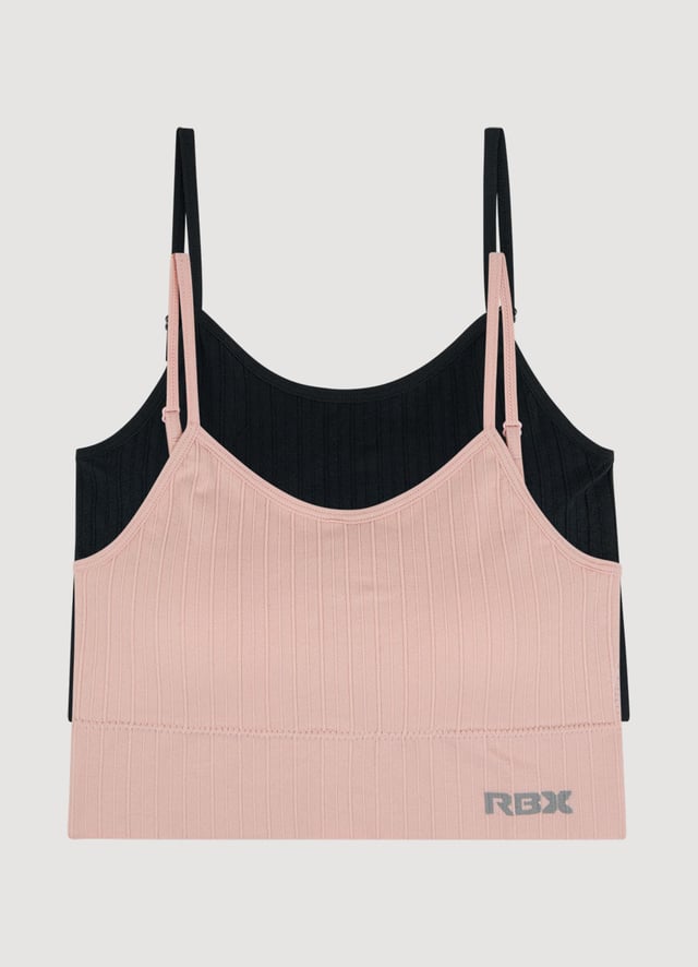 Seamless Ribbed Bralette 2-Pack - RBX Active