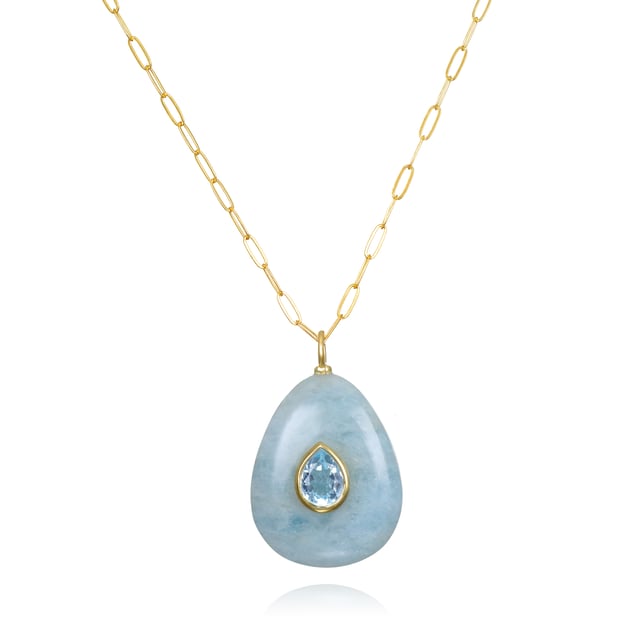 New! Sapphire & Diamond Pendant