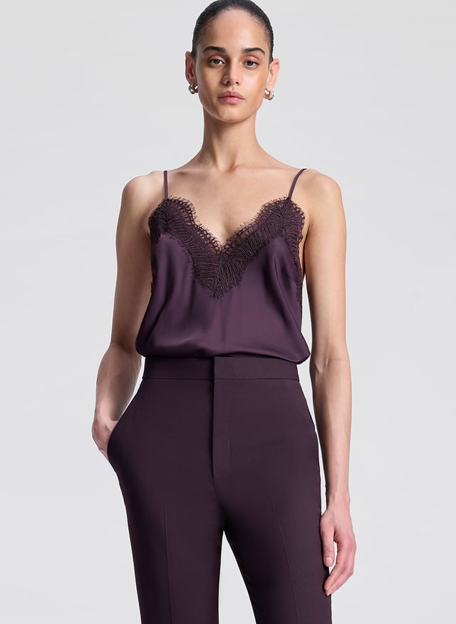 Presley Satin and Lace Camisole Top