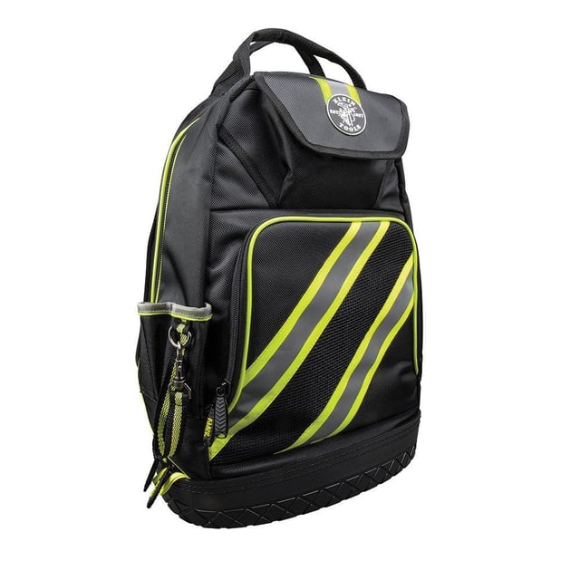 Tradesman Pro 14-3/8 in. High-Visibility Tool Bag Backpack, Black and Gray