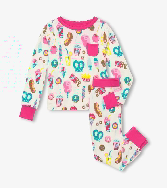 Girls Carnival Treats Bamboo Pajama Set