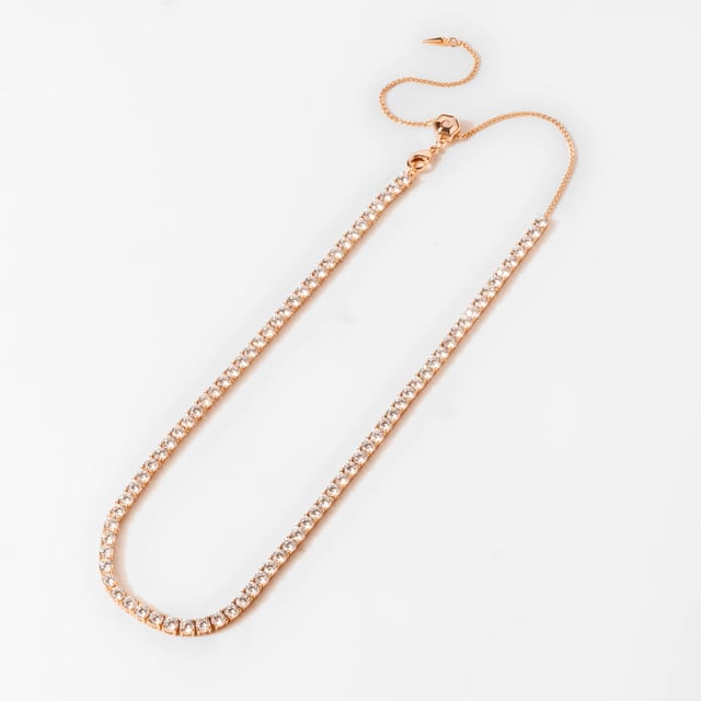 Rose Gold Luxe Bolo Tennis Necklace