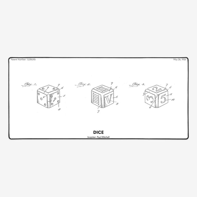Playing Dice Extended Mousepad