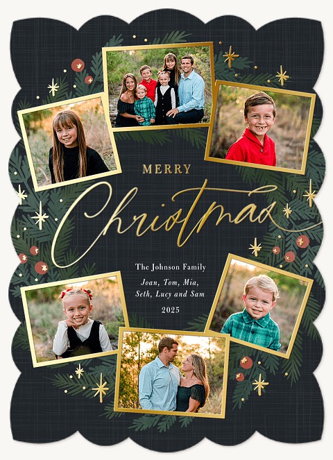 Photo Wreath Collage | Christmas Cards