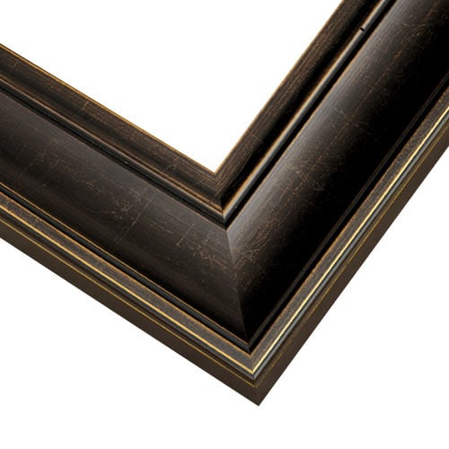 Custom Espresso with Muted Gold Picture Frame | Custom Sizes Available | pictureframes.com