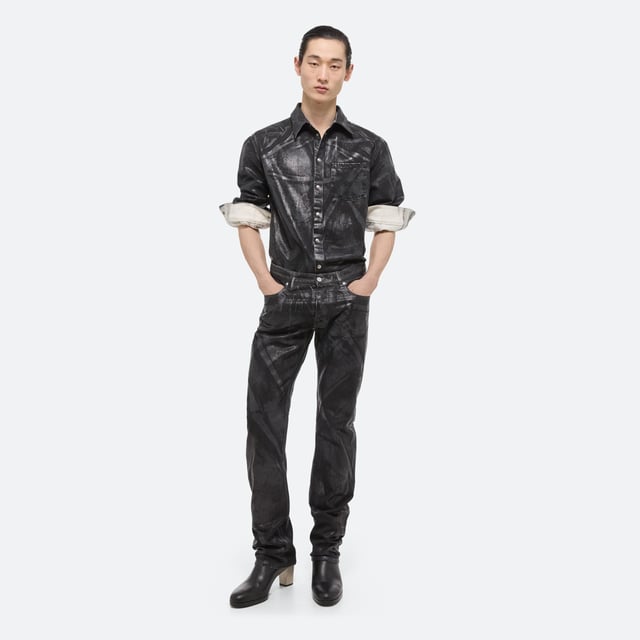 Helmut Lang Foiled Low-Rise Straight Jeans | WWW.HELMUTLANG.COM