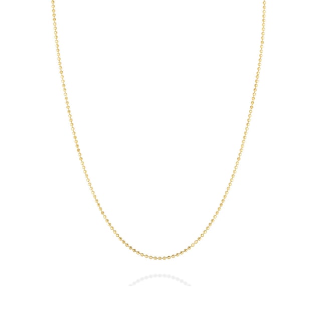 Diamond Cut Bead Chain Necklace