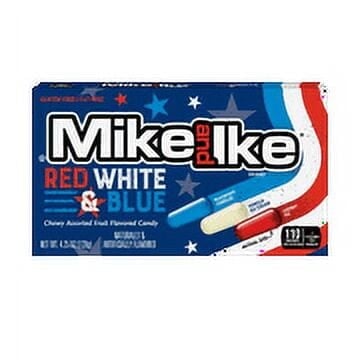 3 Pack Mike and Ike Red, White and Blue 4.25 Ounce