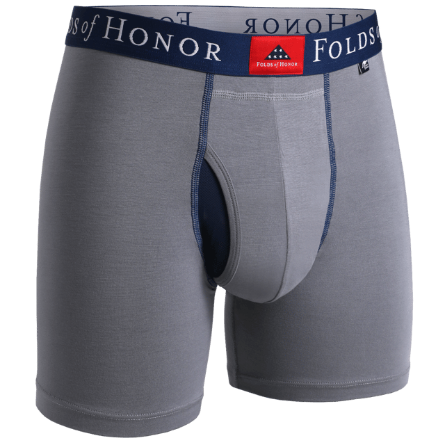 Swing Shift 6" Boxer Brief - Folds of Honor - Grey