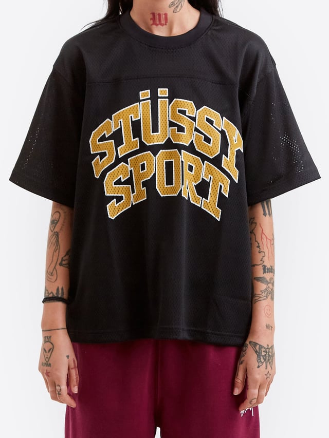Stussy Sport Mesh Football Jersey - Black