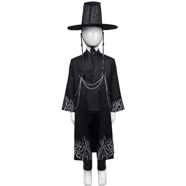 KPop Demon Hunters Jinu Saja Your Idol Kids Children Black Outfit Cosplay Costume