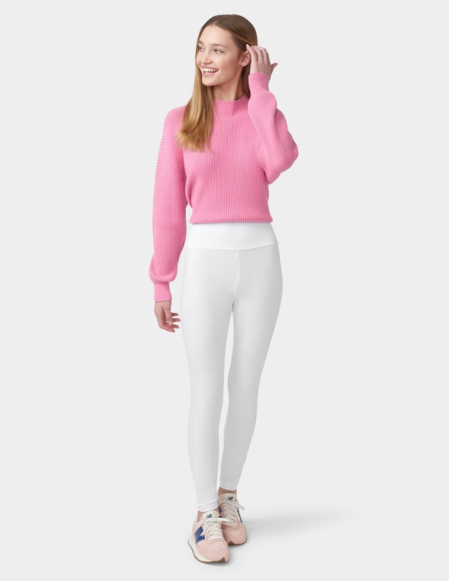 Travel Wide Waistband Cotton High Waist Leggings