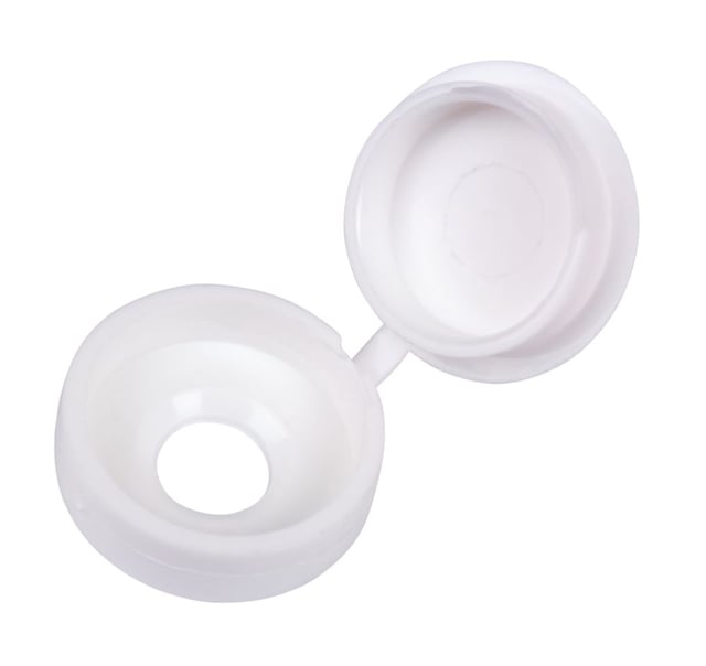 Essentials 10-12ga 100 Pack White Polypropylene Screw Caps