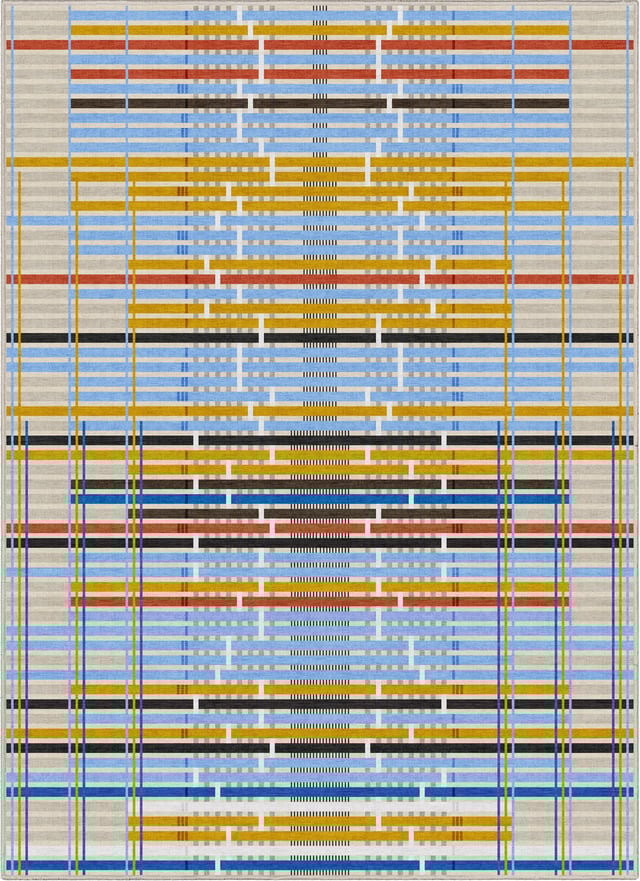 Unraveling Stories by Giorgia Lupi Contemporary Flat-Weave Area Rug