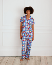 Berries & Gingham Print Long Pyjama Set