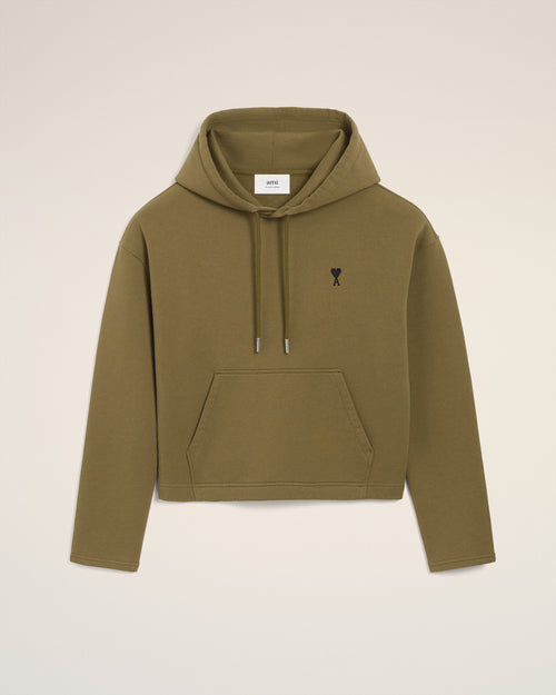 Hoodie Vert Ami De Coeur Contrasté En Coton