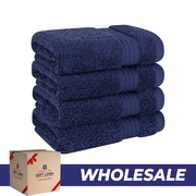 American Soft Linen Bekos 100% Cotton Turkish 4-Piece Washcloth Towel Sets, Wholesale Luxury Towels