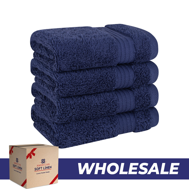 American Soft Linen Bekos 100% Cotton Turkish 4-Piece Washcloth Towel Sets, Wholesale Luxury Towels