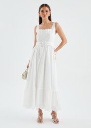 Kamilla Maxi Dress - White Anglaise