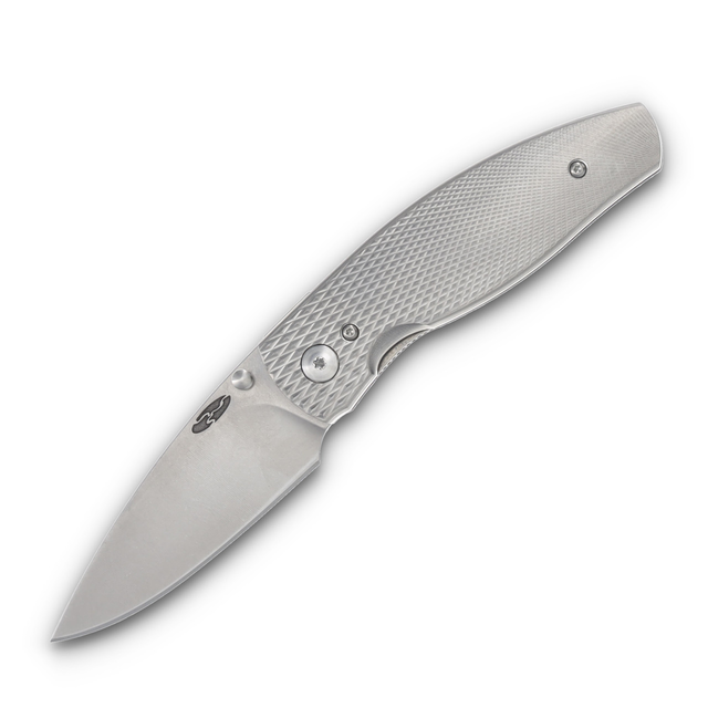 Three Rivers Manufacturing Neutron 2 Linerlock Folding Knife (Diamond-Textured 3D Contoured Titanium)