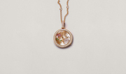 Helios Round Diamond Rose Gold Locket 18k