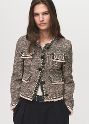 Pocket tweed jacket - Women | MANGO USA