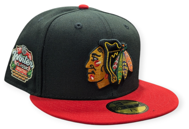 Chicago Blackhawks New Era 2 Tone Black/Red 2025 Winter Classic 59FIFTY Fitted Hat