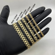 Presidential Style Link Chain Gold Plated Bracelet