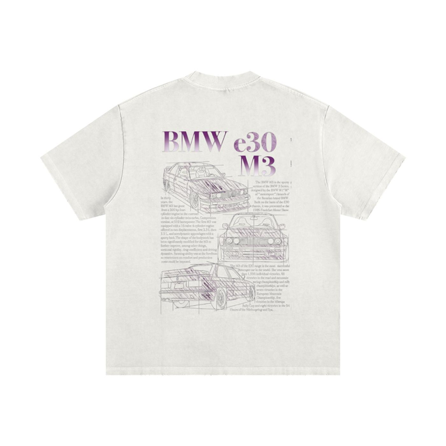 BMW E30 M3 Vintage Washed Frayed T-Shirt