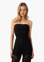 Rama Strapless Rib Knit Camisole Black