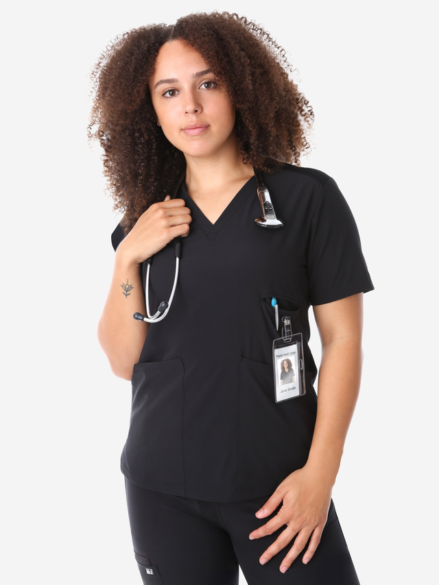 Women's Four-Pocket Scrub Top
