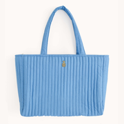 Quilted Tote Bag - French Blue