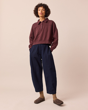 Millie Navy Cotton Trousers