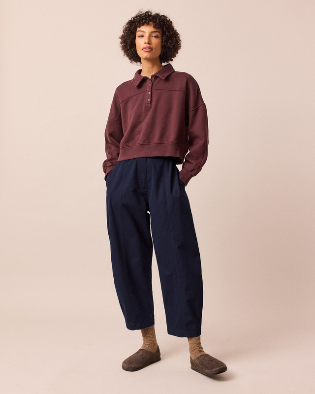 Millie Navy Cotton Trousers