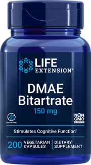 DMAE Bitartrate , 150 mg, 200 vegetarian capsules