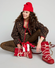 The Berber Soft Luxe GRS Certified Recycled Poly Snap Front Jacket - Leopard Print