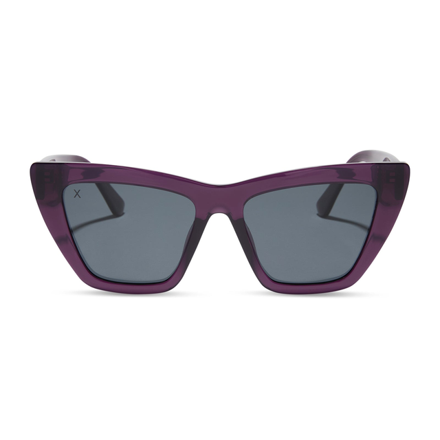 windsor - amethyst purple + grey polarized sunglasses