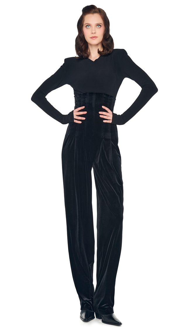 HIGH WAIST TAILORED PLEAT PANT
