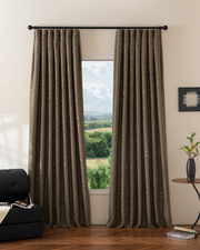 Chelsea 4 Layers Cotton Blend Heavyweight Soundproof Thermal 100% Blackout Patterned Custom Curtain