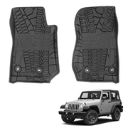 Jeep Front Floor Mat Liners for 2014-2018 Jeep Wrangler JK & JKU 2/4 Door