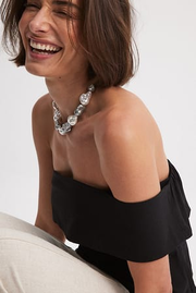 One Shoulder Linen Blend Top