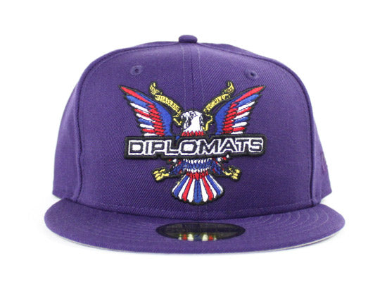 DIPSET x NEW ERA Diplomats 59Fifty New Era Fitted Hat (Purple Gray Under Brim)