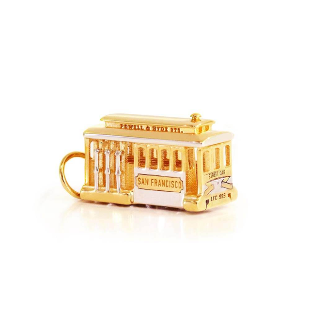 San Francisco Trolley Charm Solid Gold