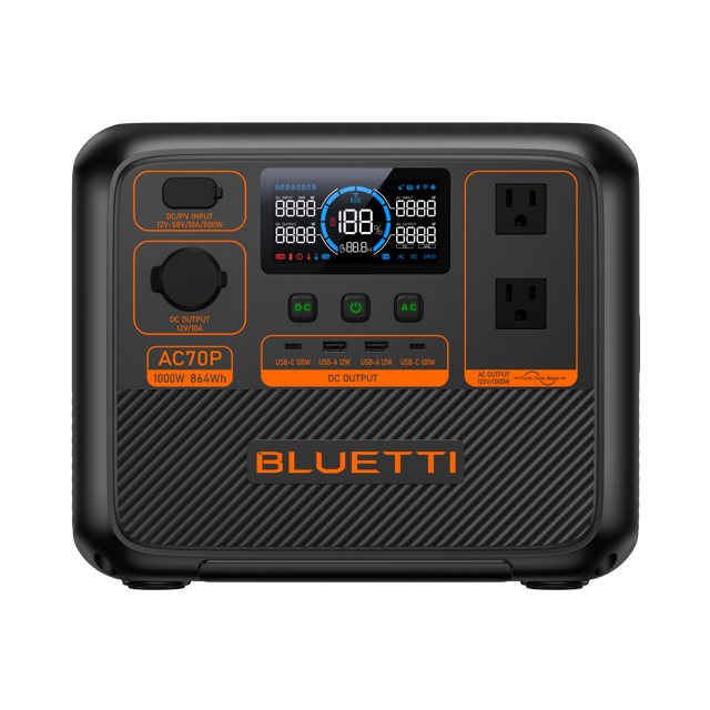 BLUETTI AC70P Portable Power Station | 1000W 864Wh