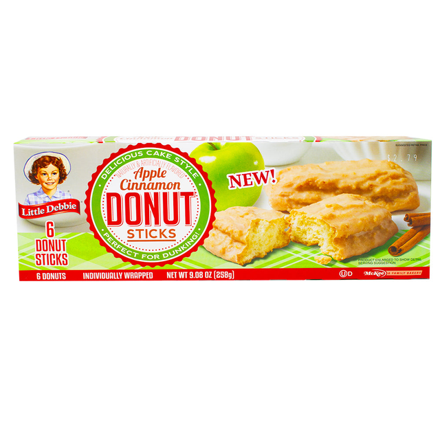 Little Debbie Apple Cinnamon Donut Sticks (6 sticks) - 258g (BB 3Nov 2025)