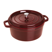 Staub Cast Iron - Round Cocottes 7 qt, Cocotte, Grenadine