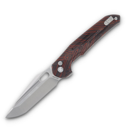 Vosteed Thunderbird S35VN Satin Red G10 Tanto Harpoon Trek Lock Knife TB3SG1